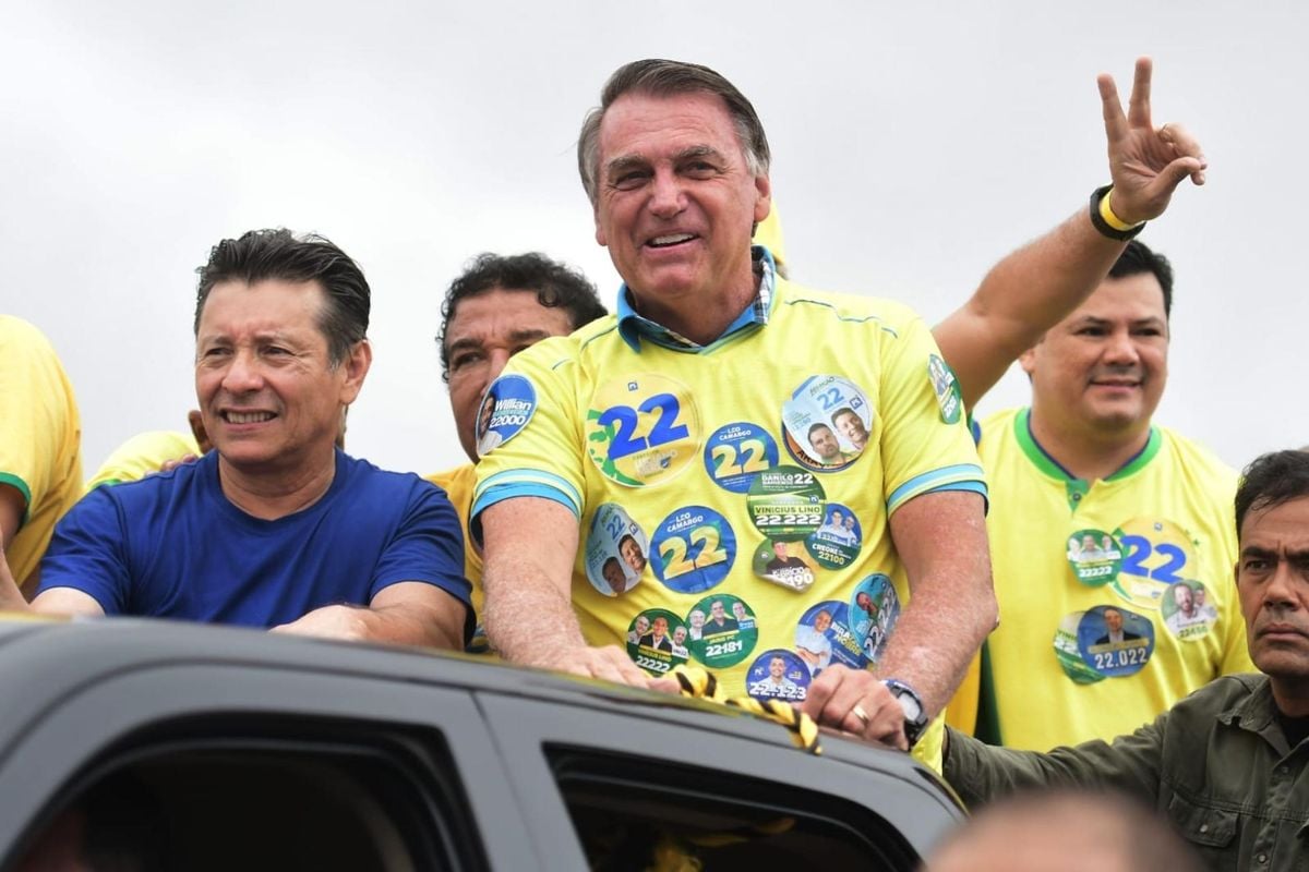 O ex-presidente Jair Bolsonaro, durante visita ao Espírito Santo para apoiar candidatos do PL nas Eleições 2024