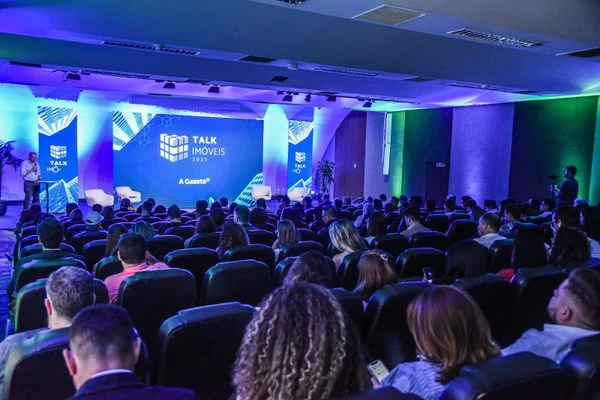 Auditório da Rede Gazeta lotado para assistir às palestras dos especialistas que participaram do Talk Imóveis 2023  (Arthur Louzada)