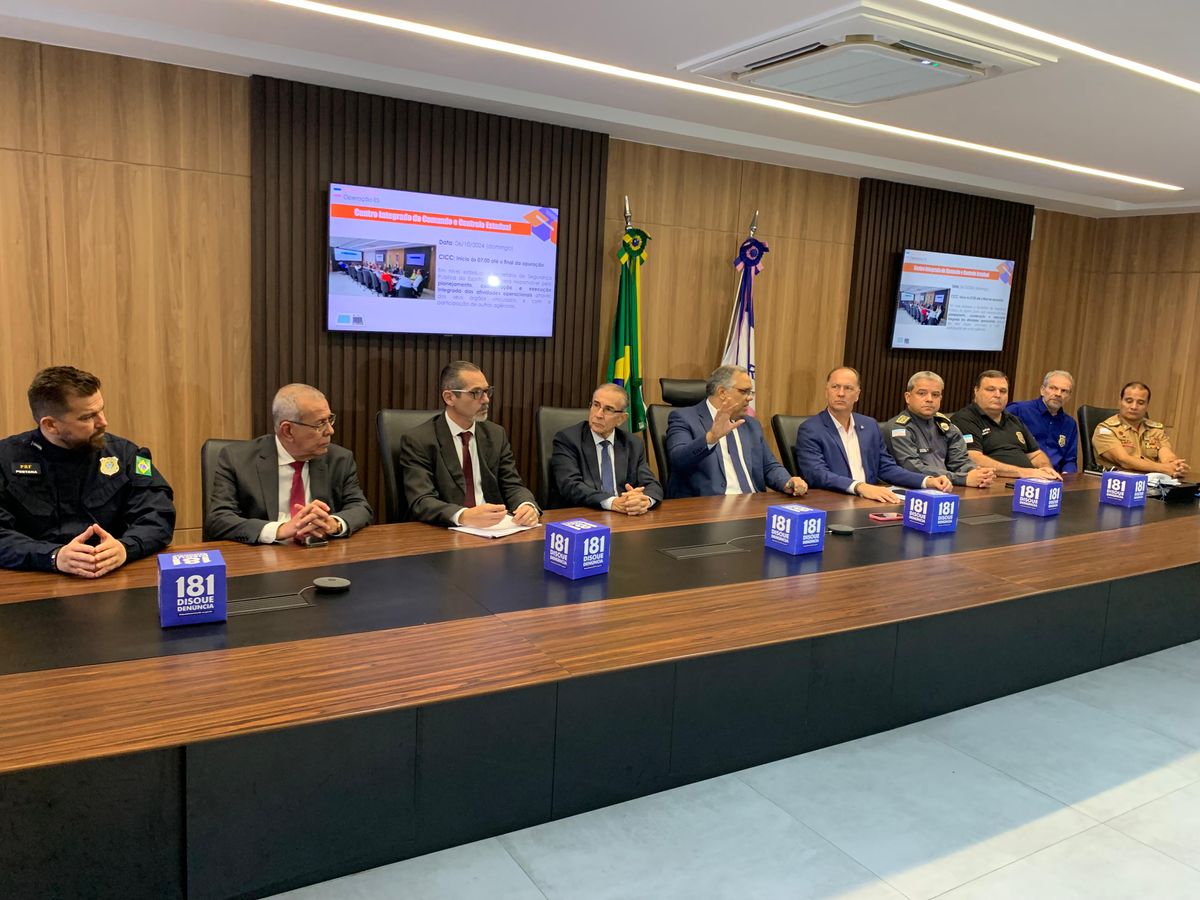 Coletiva com informações da segurança no dia da eleição 