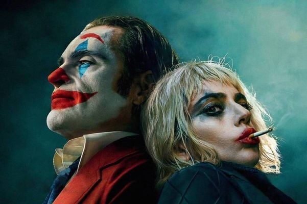 Lady Gaga e Joaquin Phoenix em cartaz do filme 'Coringa: Delírio a Dois'