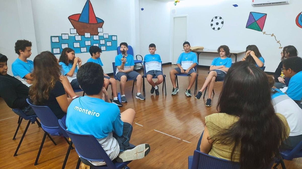 Alunos da Escola Monteiro