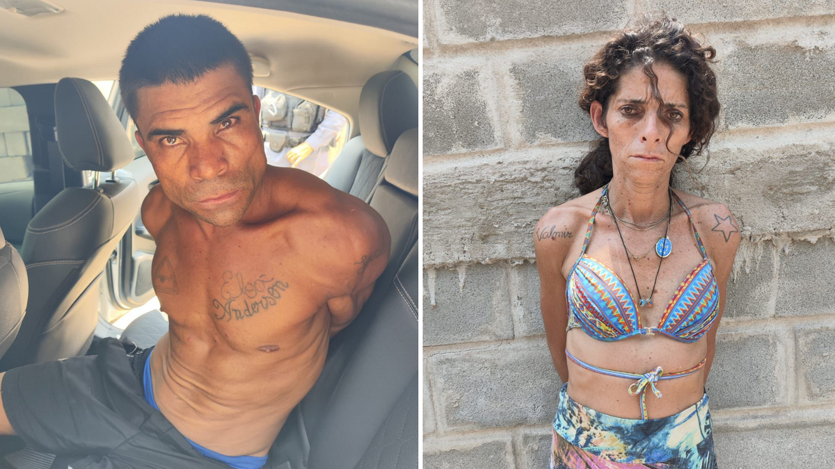 Valmir Santana Ribeiro e Adriana de Souza Santos: casal suspeito de matar pais de primeira-dama foi detido em Cachoeiro