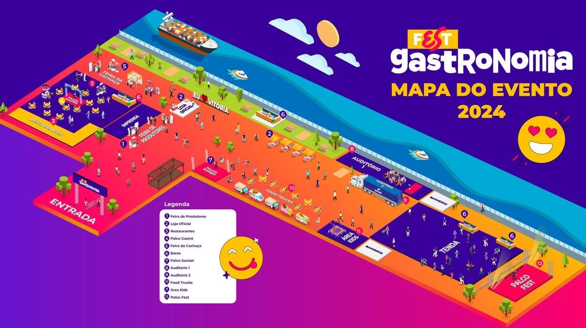 Mapa do Fest Gastronomia 2024