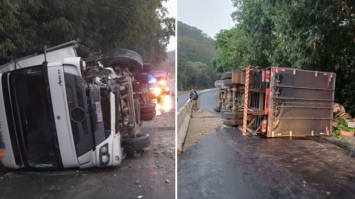 Acidente no Km 94 da BR 262, em Domingos Martins