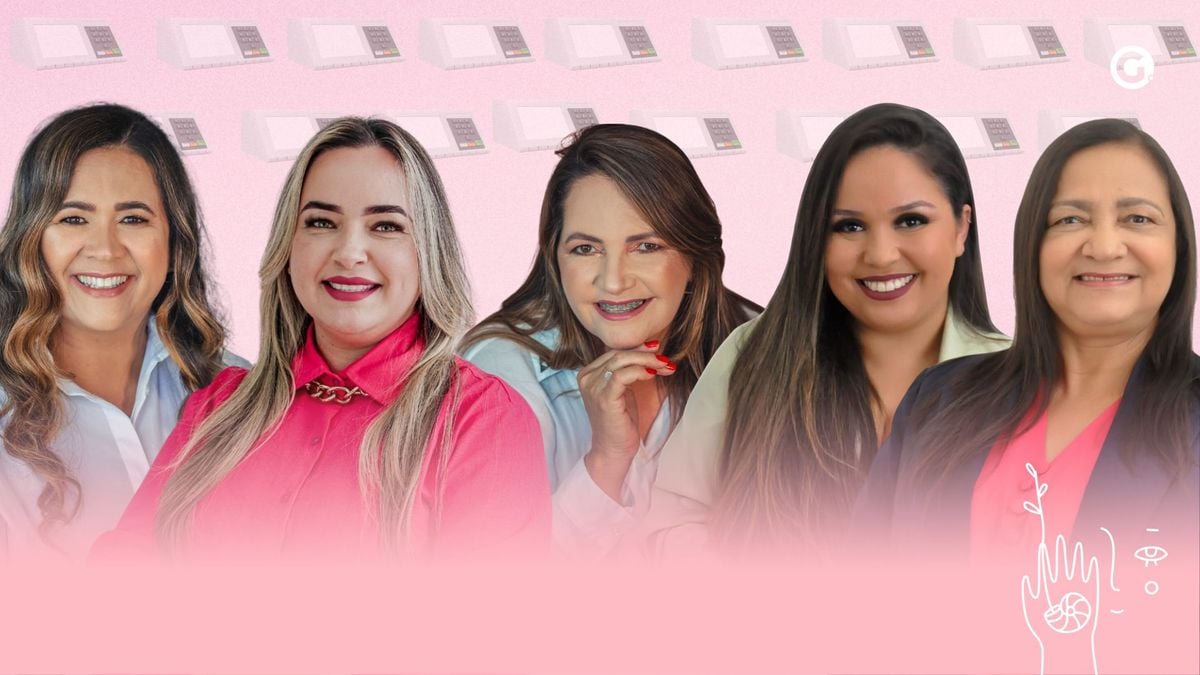 Cláudia, Nágila, Roze, Vitória e Ilza: bancada feminina em Ponto Belo