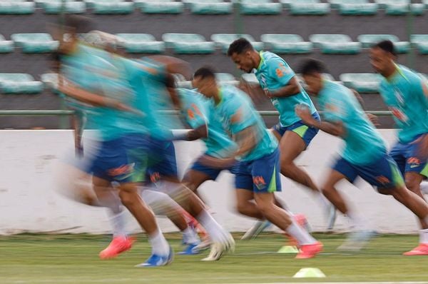 Treino da seleção brasileira.