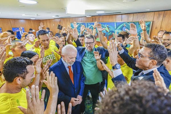 O presidente da República, Luiz Inácio Lula da Silva, durante a sanção do Projeto de Lei n° 3090/2023, que institui o Dia Nacional da Música Gospel