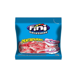 Fini Balas De Gelatina Dentaduras Pacote 250G