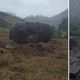 Imagem - Sob forte chuva, pedras deslizam em área de pastagem e mata em Pancas