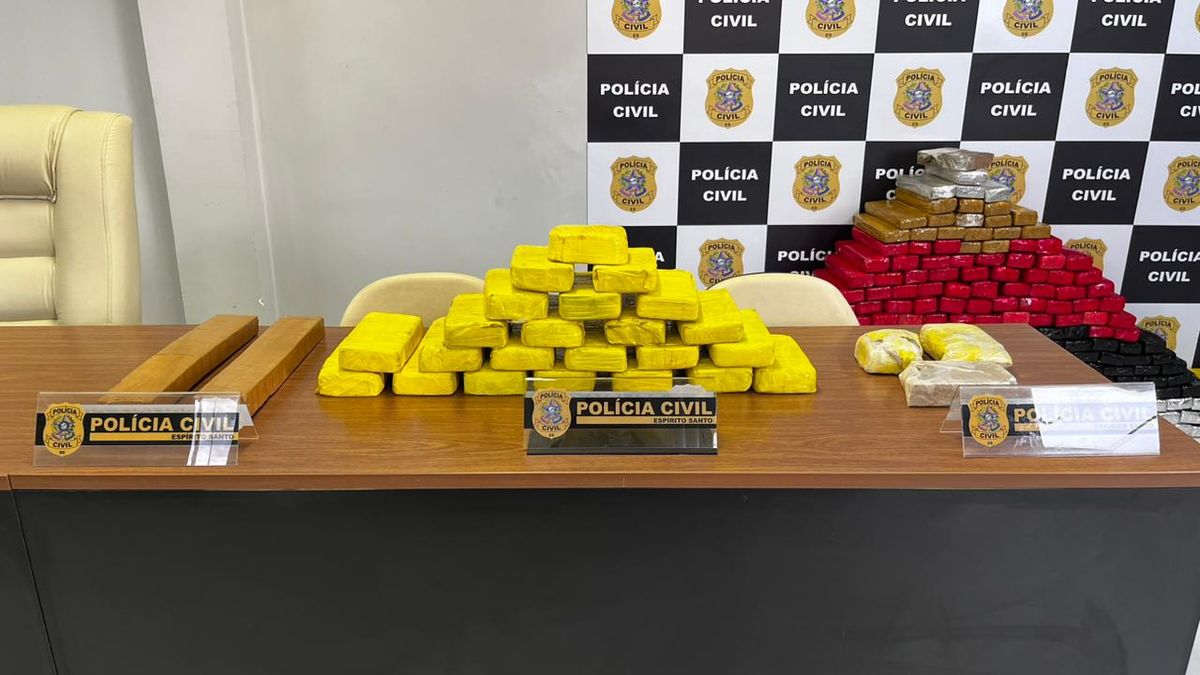 Denarc apreendeu mais de 200 quilos de maconha e outras drogas na Serra por Divulgação | Polícia Civil