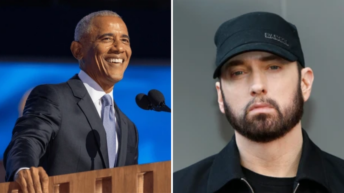 Obama abriu o discurso dizendo que já participou de de muitos comícios e que normalmente não fica nervoso, mas que estava se sentindo como o Eminem canta em 'Lose Yourself'