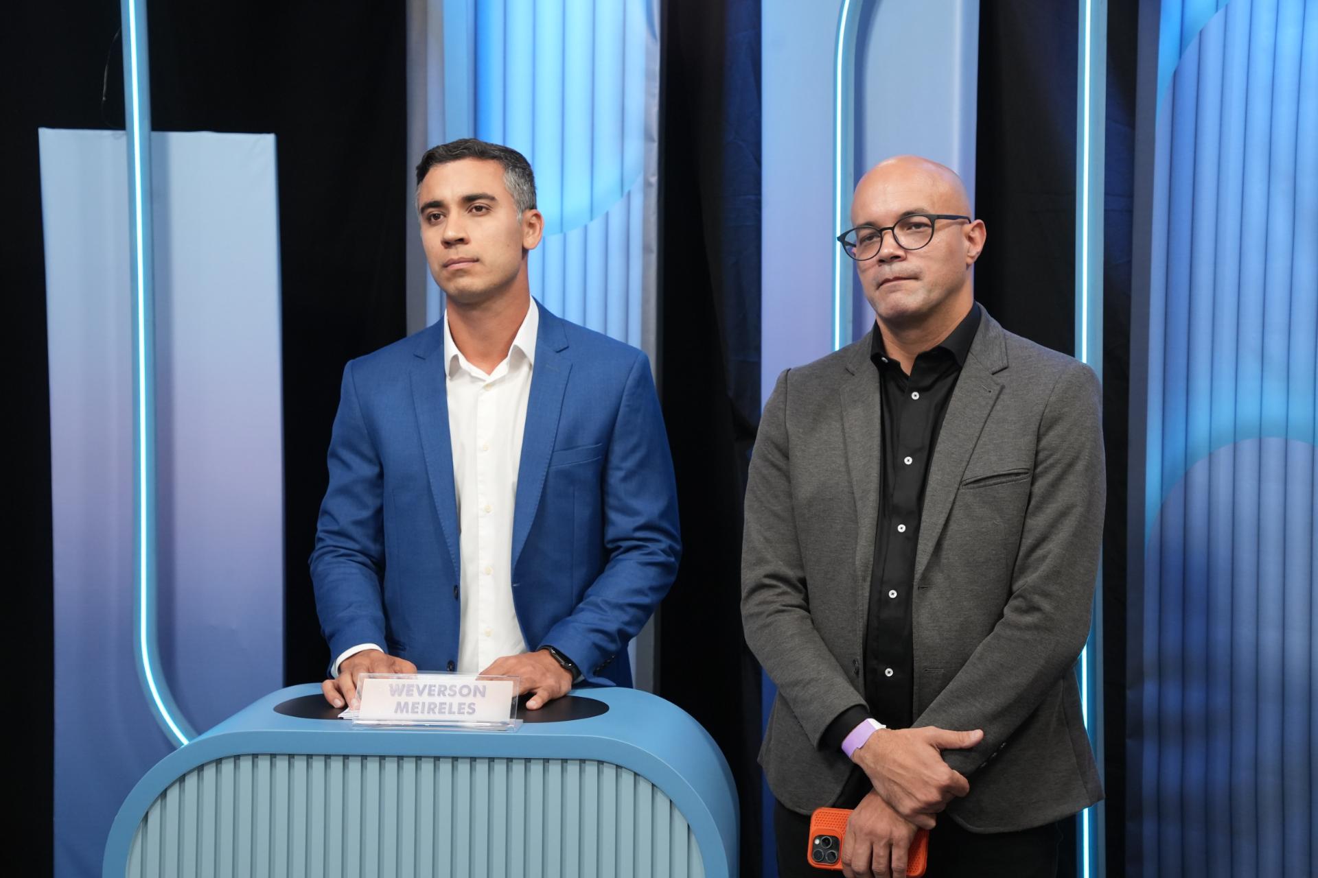 2º turno na Serra: Pablo Muribeca e Weverson Meireles no debate da TV Gazeta