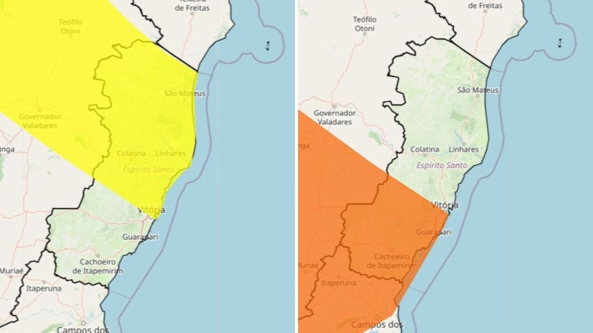 Alertas de chuvas para o Espírito Santo