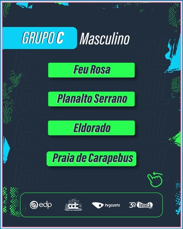 Grupos definidos para o futebol masculino na Taça EDP das Comunidades 2024 por Rede Gazeta