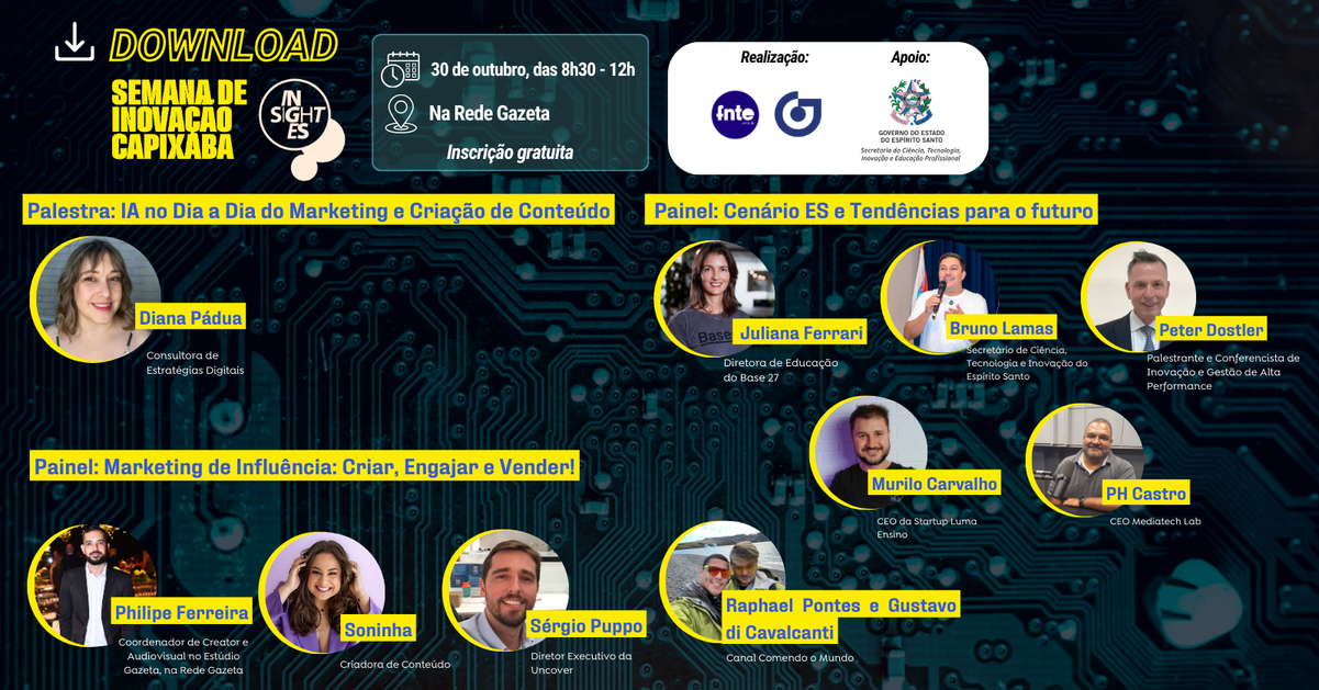 Evento contará com palestra e painéis sobre tendências, criação de conteúdo e marketing.