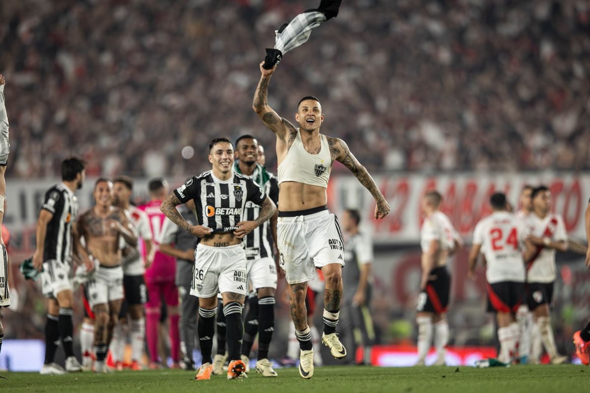 Arana comemorou muito a classificação do Galo à final da Libertadores da América