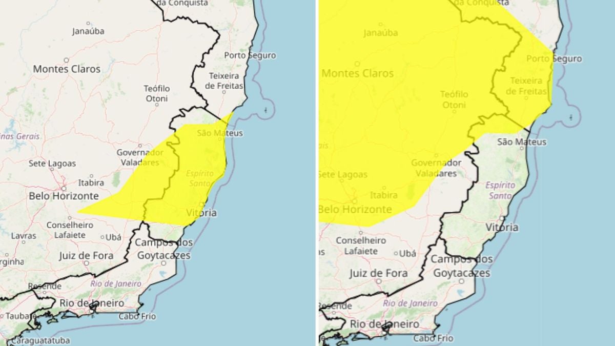 Os dois avisos são válidos até às 10h de quinta-feira (31) 