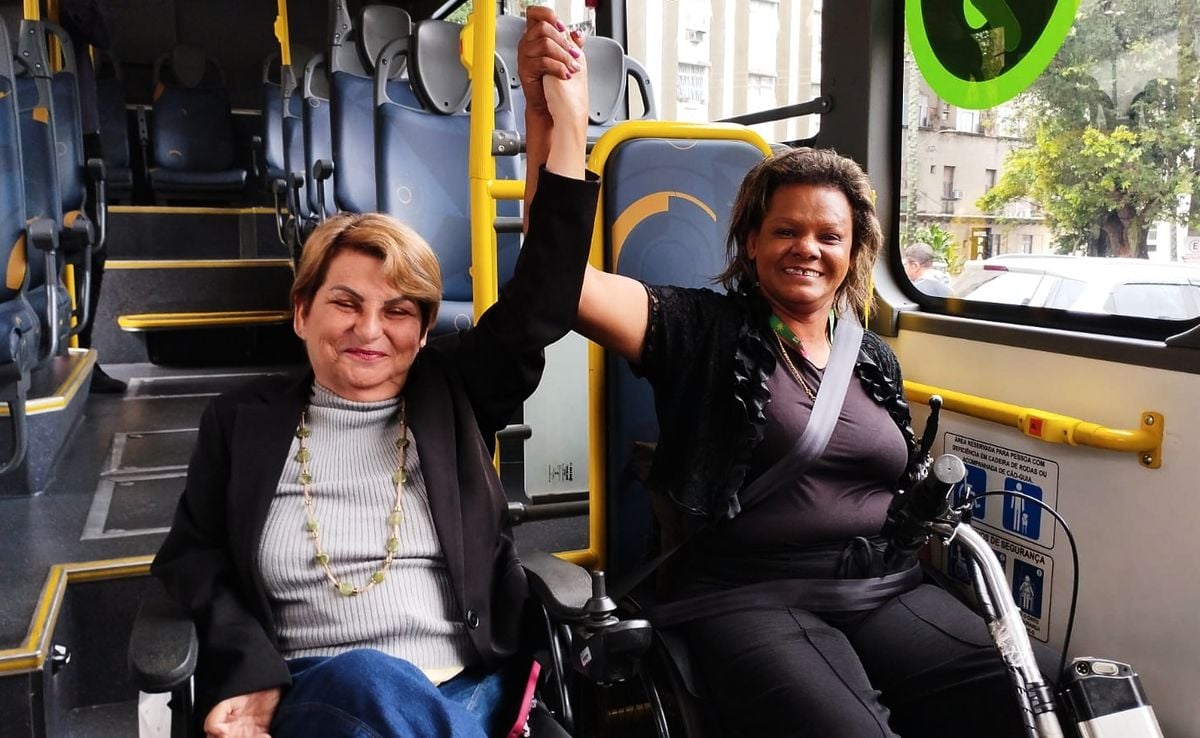 Samira Avancini e Rosilda Dias comemoraram o novo programa de acessibilidade