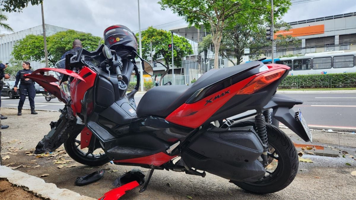 Motocicleta envolvida no acidente 