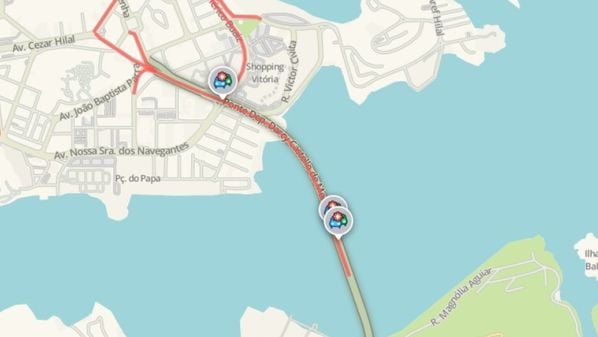 Segundo a Companhia de Transportes Coletivos de Passageiros do Estado do Espírito Santo (Ceturb-ES), oito veículos se envolveram em três engavetamentos na ligação entre as duas cidades