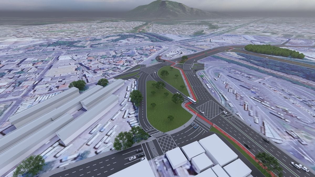 Projeção mostra como deve ficar a região do Terminal de Carapina com as obras