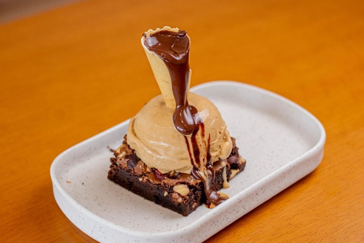 Brownie com gelato da Barutti por Pedro Melo