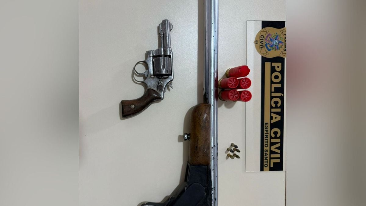 Armas e munições foram apreendidas na casa do investigado, em São Mateus