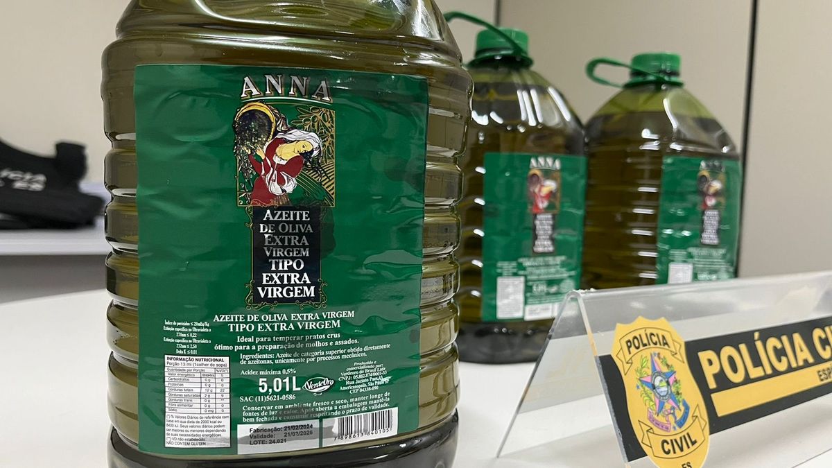 Operação da polícia apreende quase 8 mil litros de azeite por Divulgação Sesp