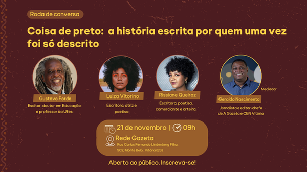 Três referências do cenário literário e cultural capixaba estão confirmadas E TERÁ MEDIAÇ