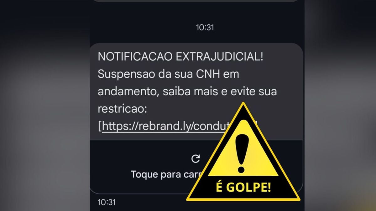 A mensagem com notificação de multas e penalidades é falsa 