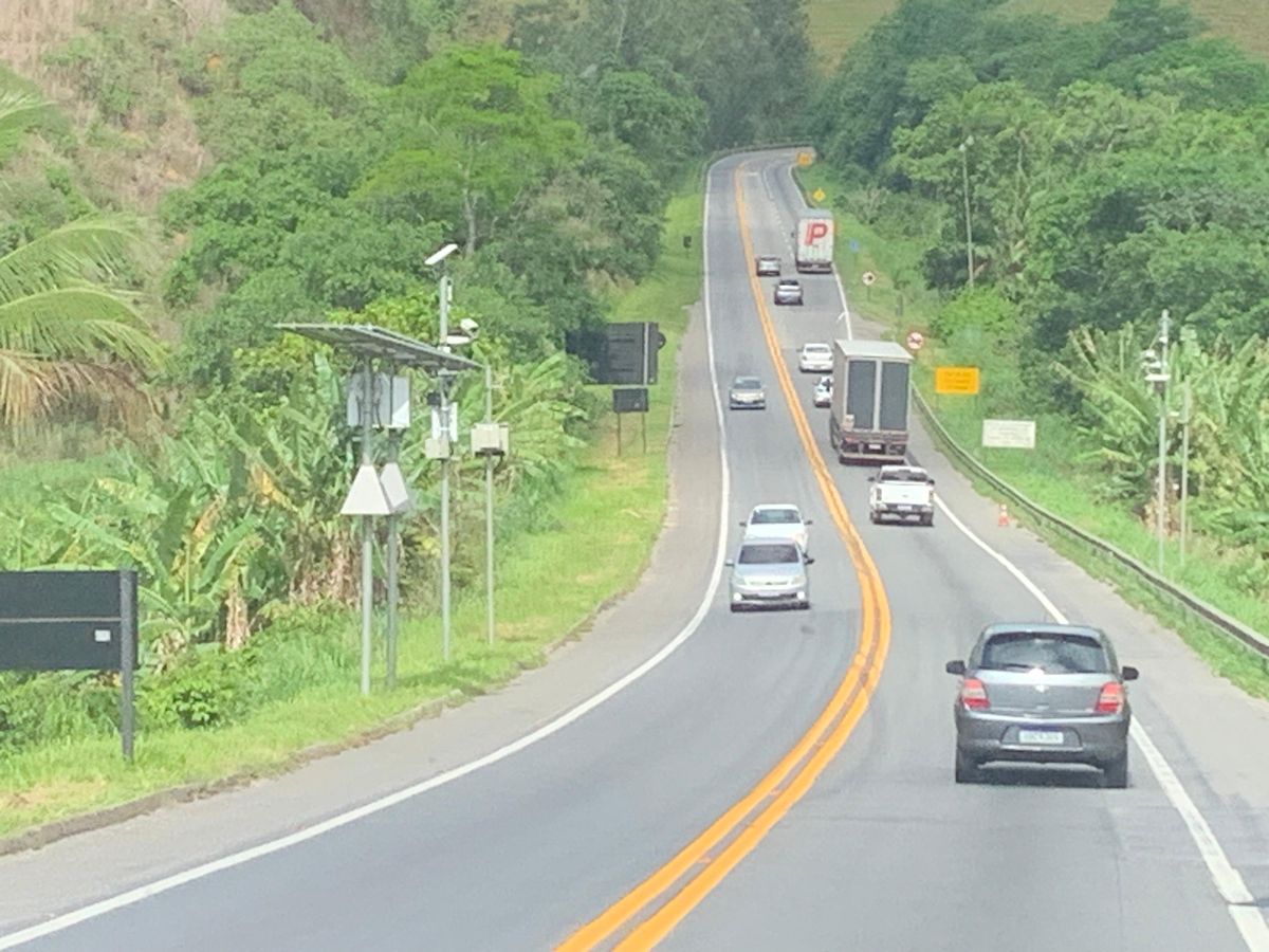 Trecho da BR 101 no Espírito Santo; radar; fiscalização eletrônica 