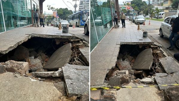 Inspeção feita no local afetado pelo órgão apontou que houve deslocamento de manilhas, ocasionando vazamento e consequentemente a abertura do buraco