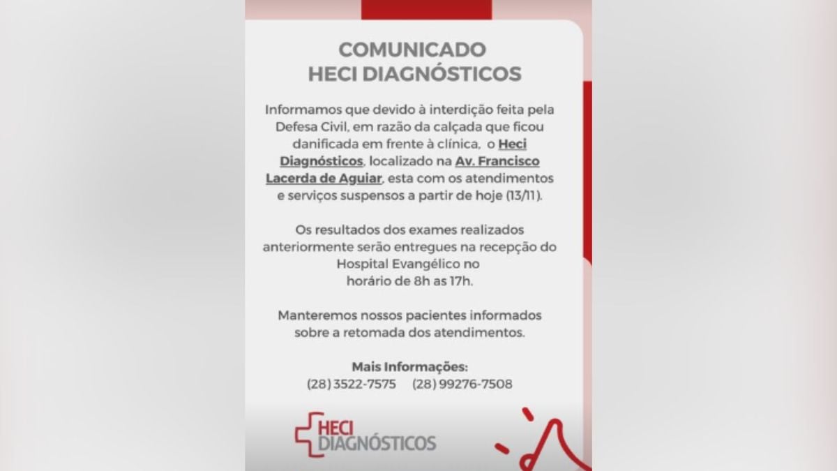 Comunicado da Heci Diagnósticos