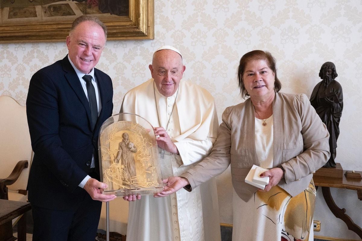 Governador Renato Casagrande, Papa Francisco e Virgínia Casagrande