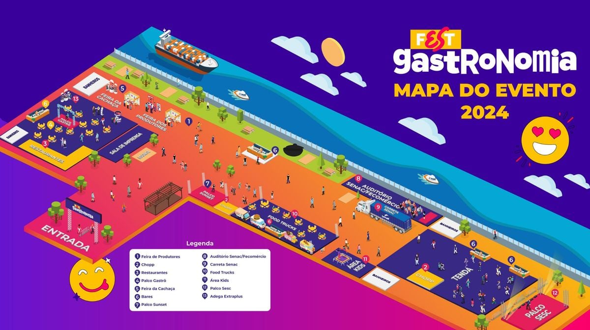 Mapa final do Fest Gastronomia 2024