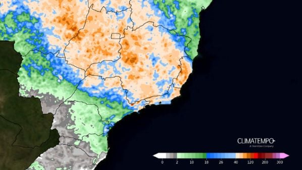 É esperado um grande acumulado de chuva entre 14 e 17 de novembro, com volumes de 80 mm a 100 mm