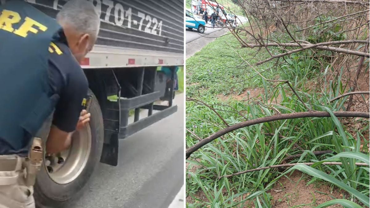 Motociclista perde a perna ao se envolver em acidente com caminhão na BR 101 