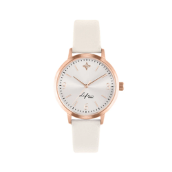 Relógio Life Colors Feminino Couro Off-White