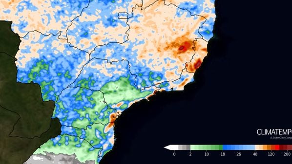 Temperaturas devem cair em quase todo o Estado a partir de sexta-feira (22), com previsão de chuva em diversos municípios. Na Região Sul, acumulados de chuva podem ultrapassar 150 mm até segunda-feira (25)