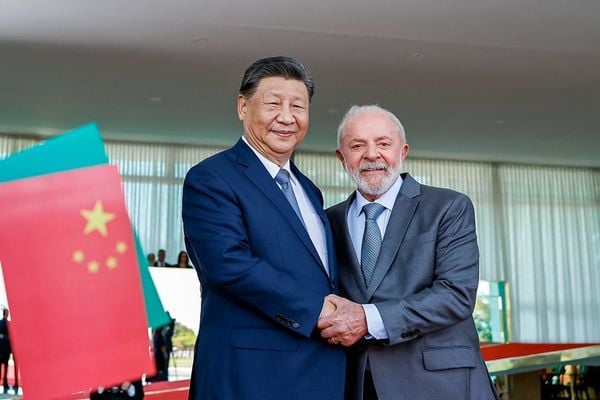 Xi Jinping e Lula no Palácio da Alvorada