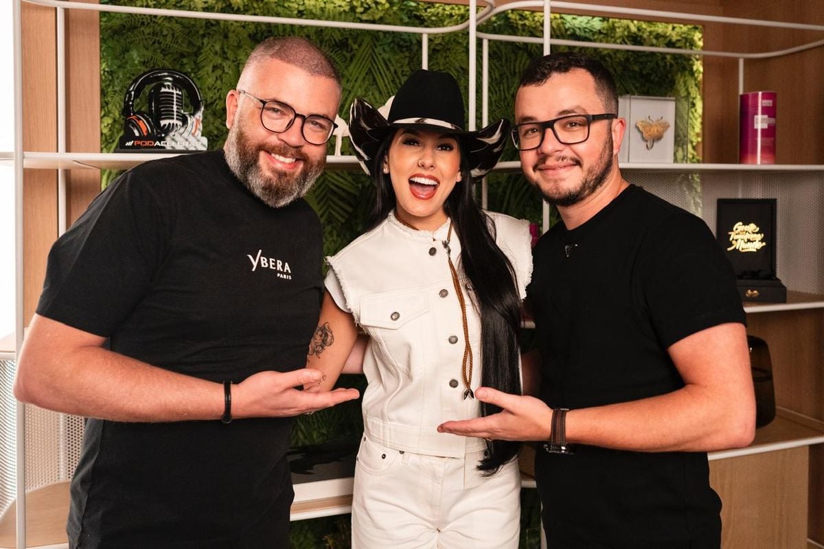 Johnathan Alves, CEO da Ybera Paris, Ana Castelo e Rômulo Alves, diretor comercial 