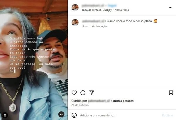 Na legenda do vídeo, Paloma escreveu 