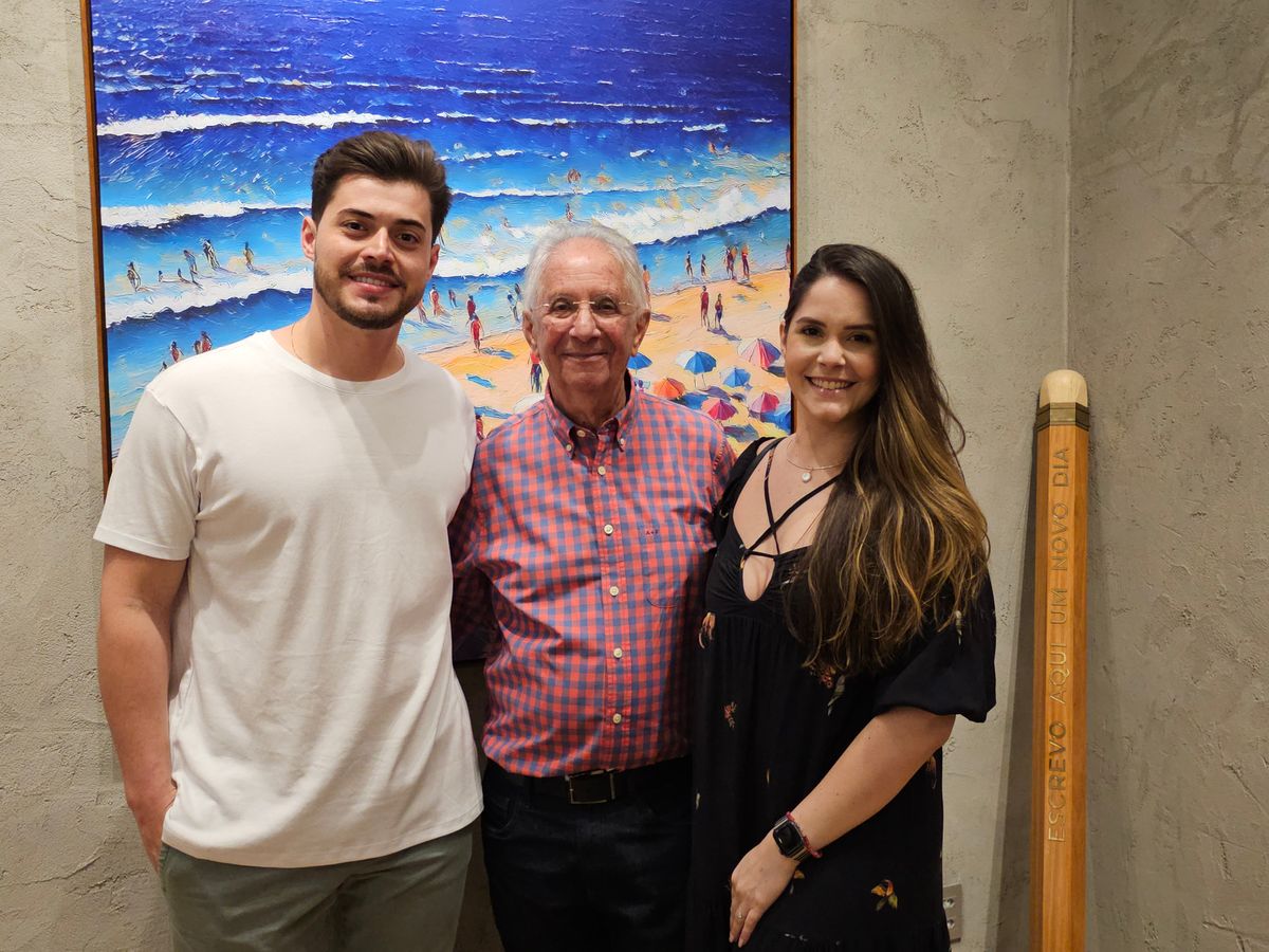 Vitor Favarato, Antonio Maia e a filha Isabela Maia