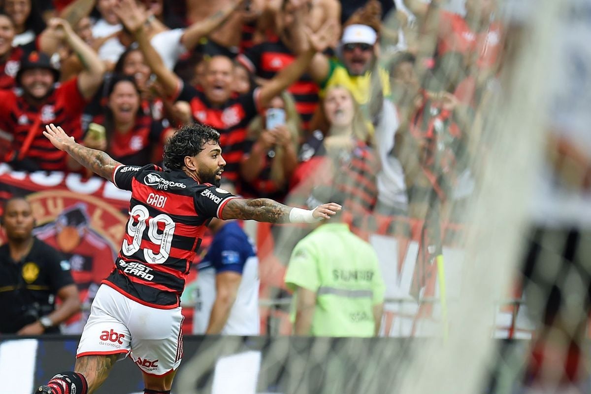 Gabigol marcou em sua despedida pelo Flamengo