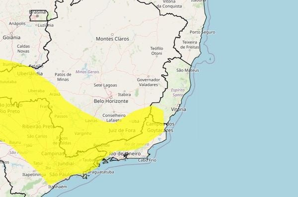 Inmet emite alerta de chuvas para 18 municípios do Sul do ES nesta segunda (9)