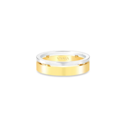 Aliança Love Me em Ouro Amarelo e Ouro Branco 18k, 5mm 