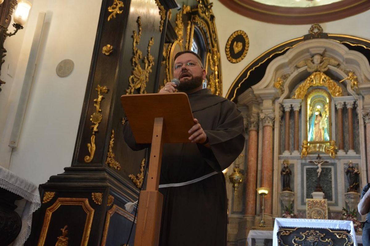 O frei Djalmo Fuck assumiu o posto de Guardião da Fraternidade e Reitor do Convento da Penha em janeiro de 2022 por Arquivo pessoal