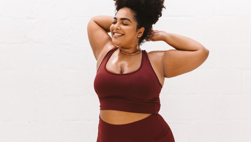 Modelo roupas de academia