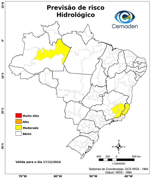 Todo o Espírito Santo está sob alerta para alagamentos nesta terça-feira (17)