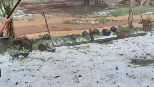 Temporal na terça-feira (17) danificou agricultura local, mas não houve danos significativos a moradias e nem moradores afetados